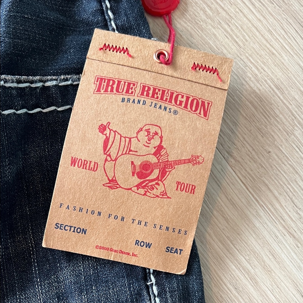 True Religion Men's Deep Indigo Slim Fit Jeans - Picture 2 of 5